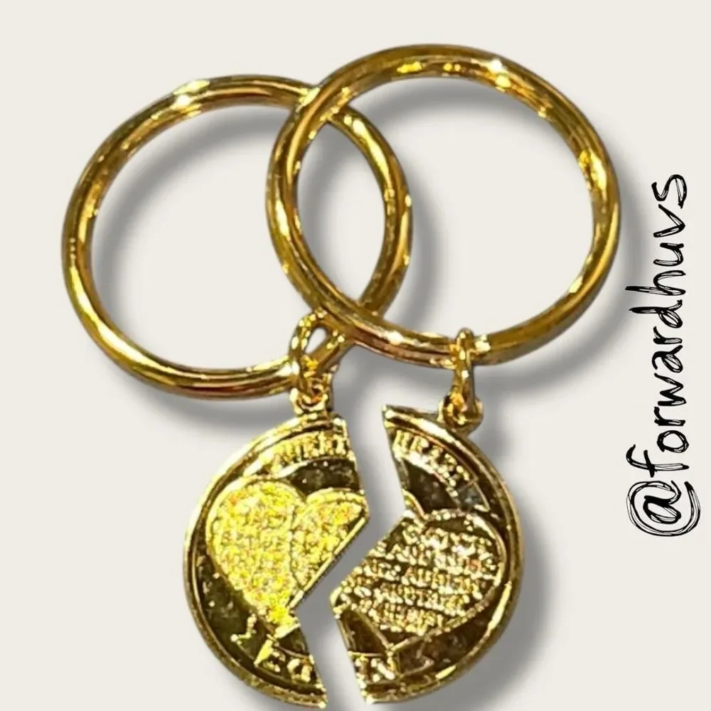 Bundle Sale 3 for $15 | Sweetheart Keychain Set – Split Heart – Genesis 31:49
